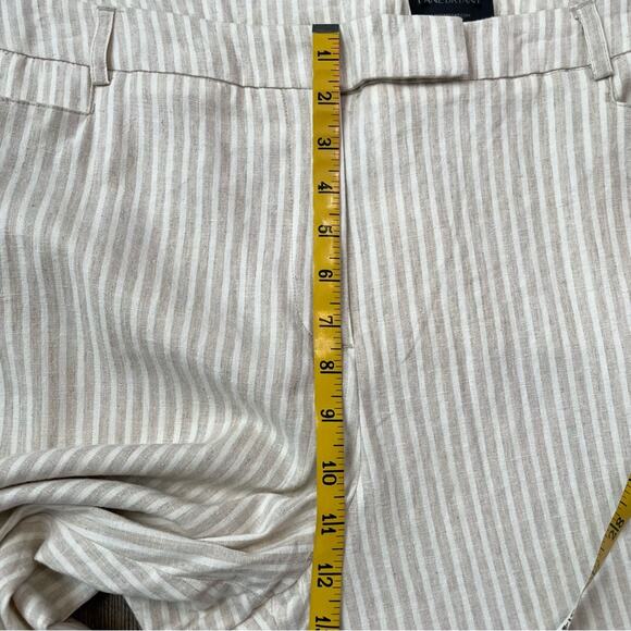 Lane Bryant Lena Pants NWT Cream Stripe Linen Trouser Size 22 NEW - Picture 6 of 8